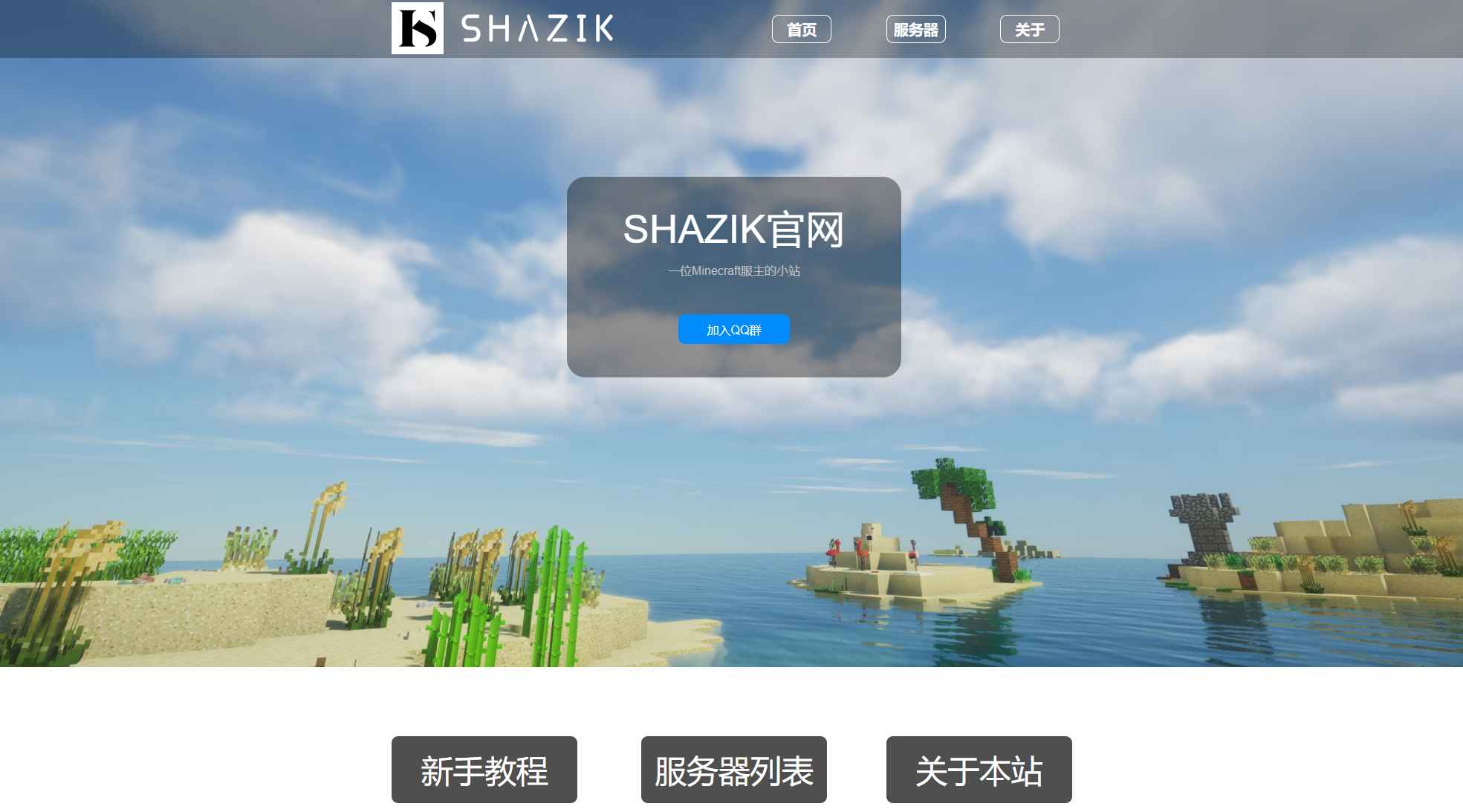 SHAZIK服务器官网模板  第1张