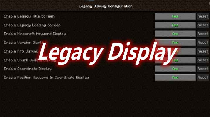 [1.16.5-1.18.1]Legacy Display Mod  第1张