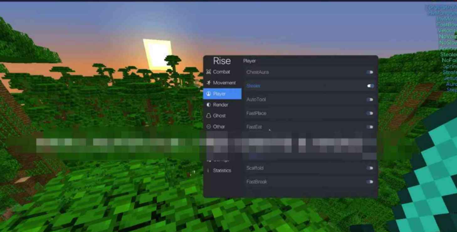 Minecraft我的世界Rise 6.0 作弊客户端破解版  第2张