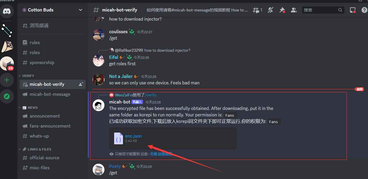 Korepi加入Discord频道获取验证文件教程  第13张