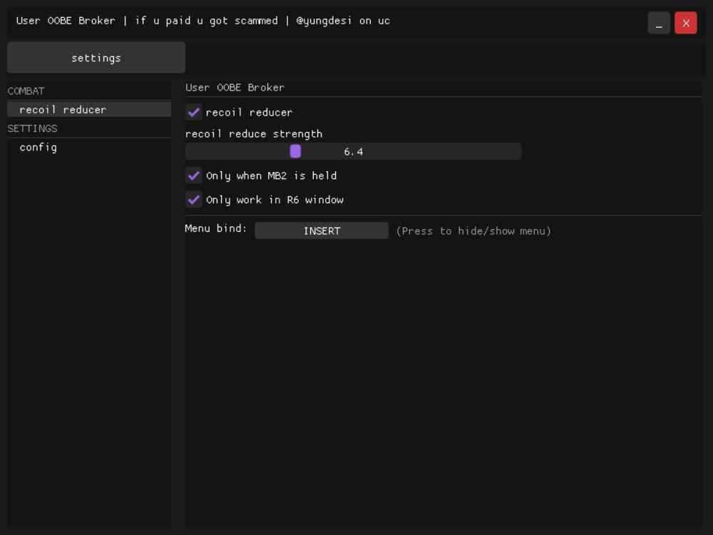 彩虹6号围攻外部压枪辅助  第1张