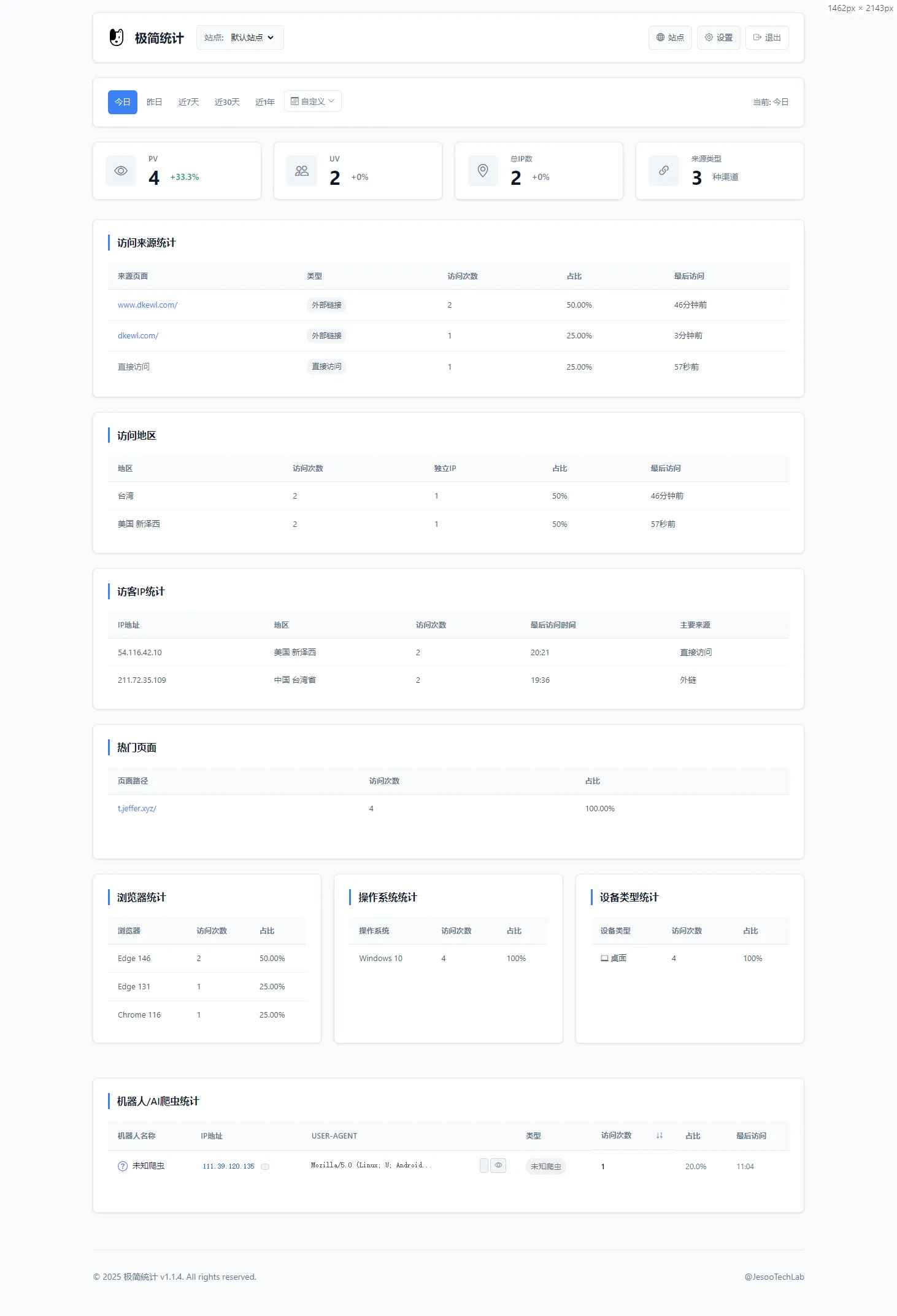 PHP网站统计系统源码  第1张