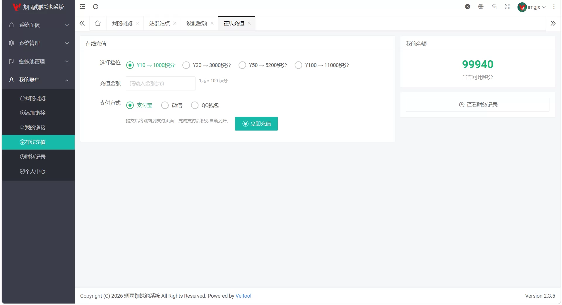 最新多用户站群蜘蛛池/SaaS系统/积分/六大引擎计费/易支付对接  第2张